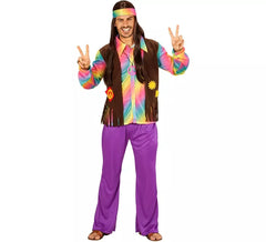 Men's Rainbow Hippie Costume