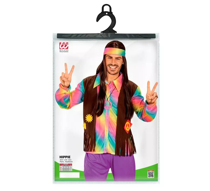 Disfraz de Hippie Arcoíris para hombre