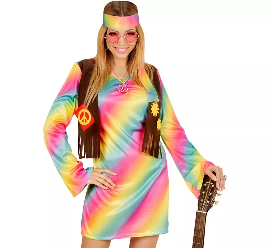 Translation missing: en.Disfraz de Hippie Arcoíris para mujer