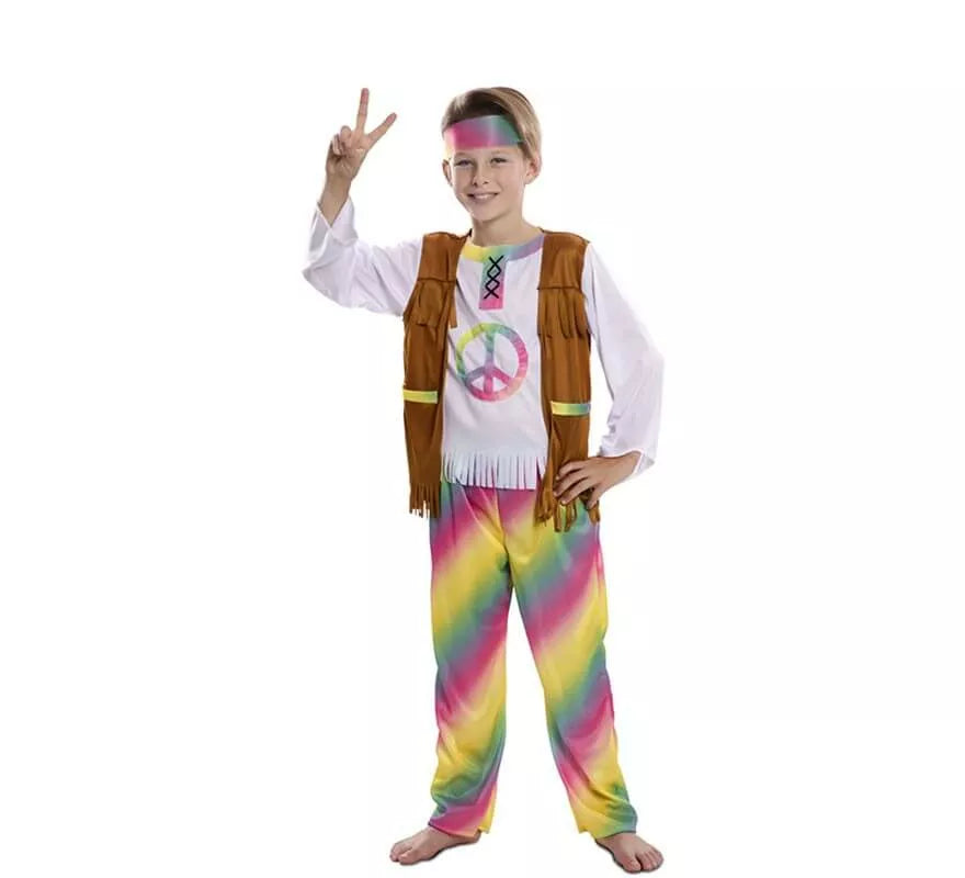 Translation missing: en.Disfraz de Hippie Arcoíris para niño