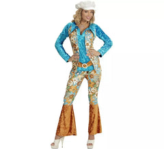 Women's Blue Velvet Hippie Costume