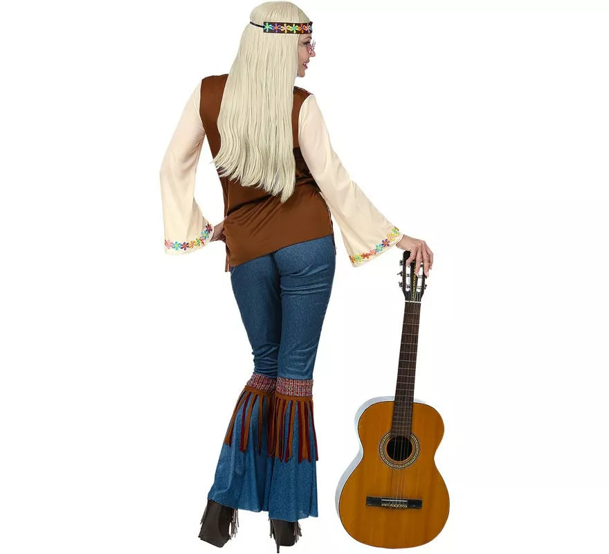 Translation missing: en.Disfraz de Hippie beige para mujer