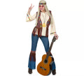 Disfraz de Hippie beige para mujer