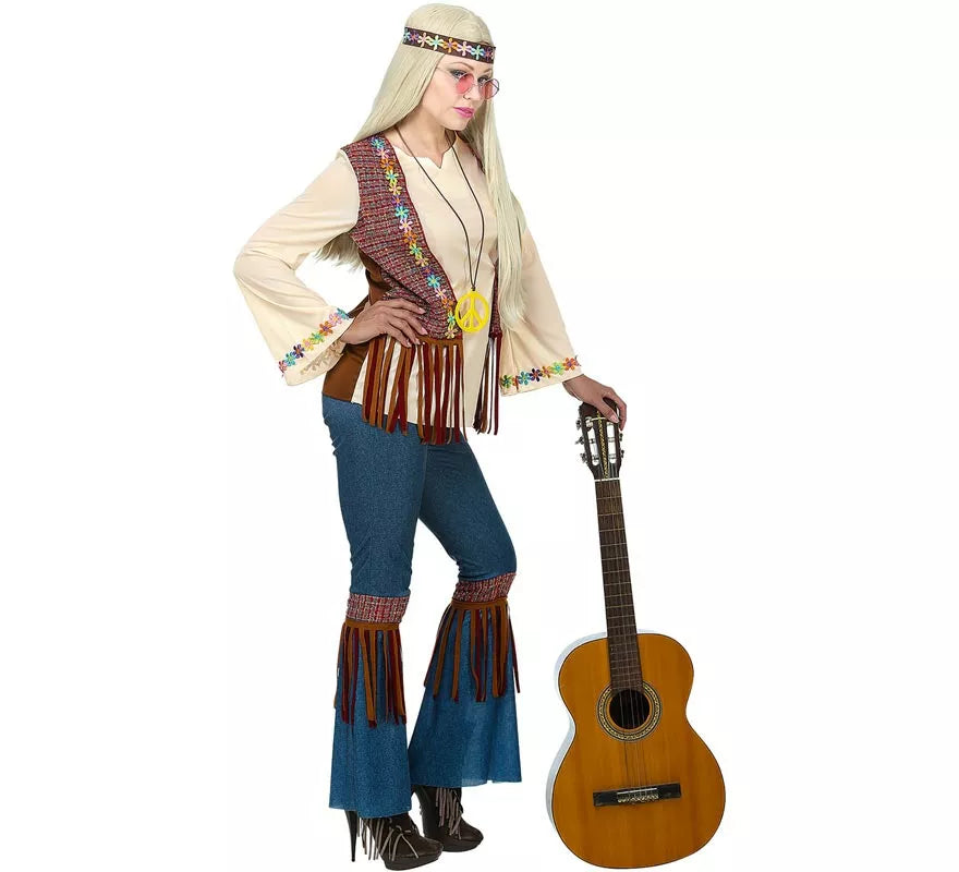 Translation missing: en.Disfraz de Hippie beige para mujer