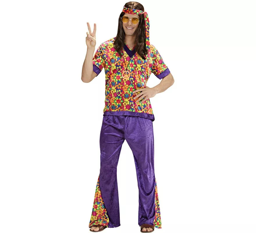 Disfraz de Hippie Campana de terciopelo para hombre