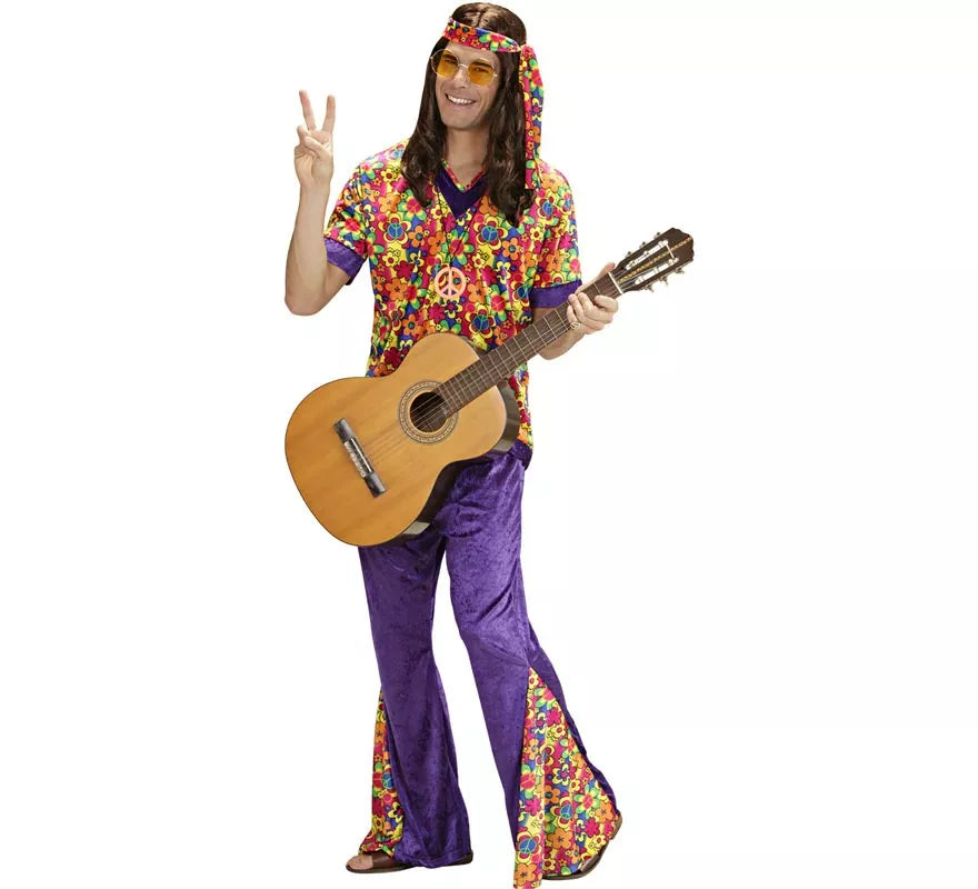 Disfraz de Hippie Campana de terciopelo para hombre