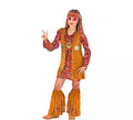 Disfraz de Hippie Chaleco marrón para niña y adolescente