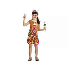 Fato de colete hippie para menina