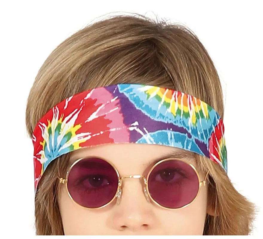 Disfraz de Hippie con chaleco marrón para niño