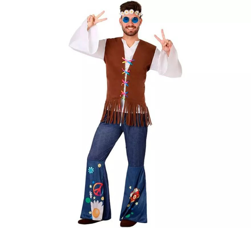 Translation missing: en.Disfraz de Hippie con Chaleco para hombre