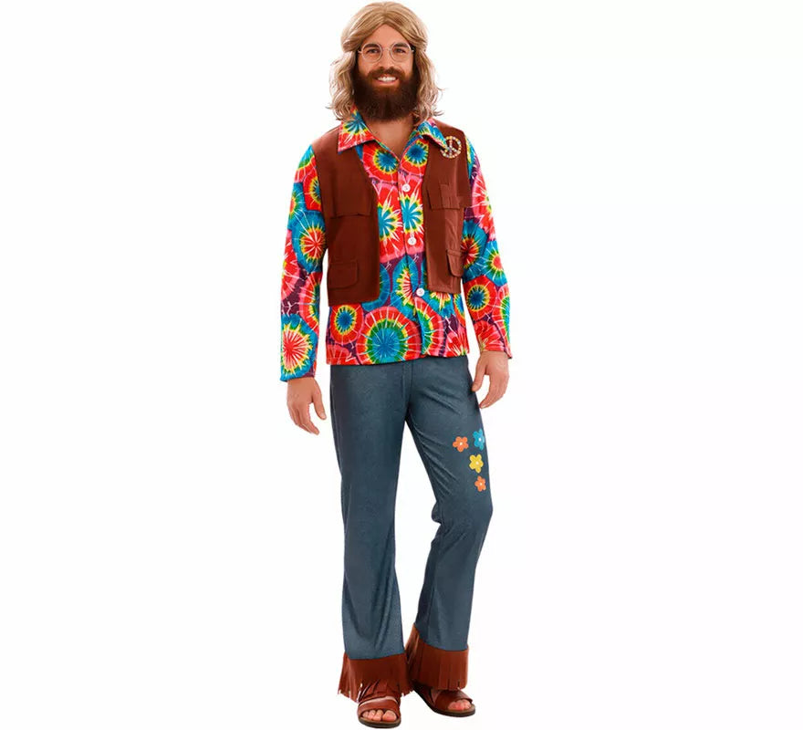 Translation missing: en.Disfraz de Hippie con Chaleco para hombre