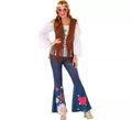 Disfraz de Hippie con Chaleco para mujer