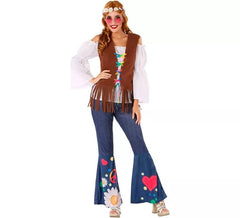 Hippie costume with vest for women