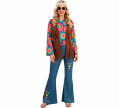 Hippie costume with vest for women