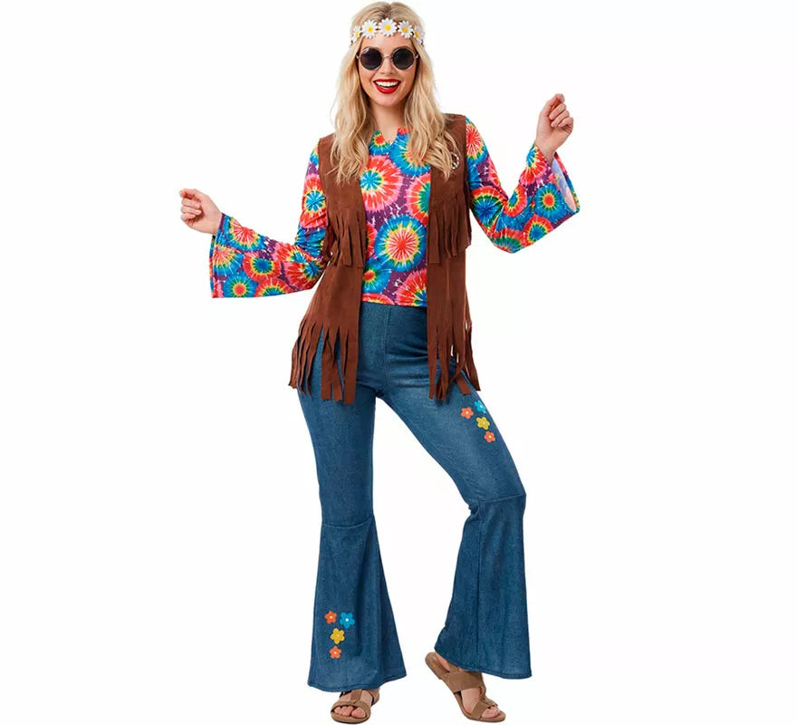 Translation missing: en.Disfraz de Hippie con Chaleco para mujer