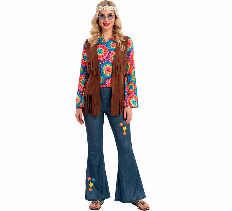Translation missing: en.Disfraz de Hippie con Chaleco para mujer