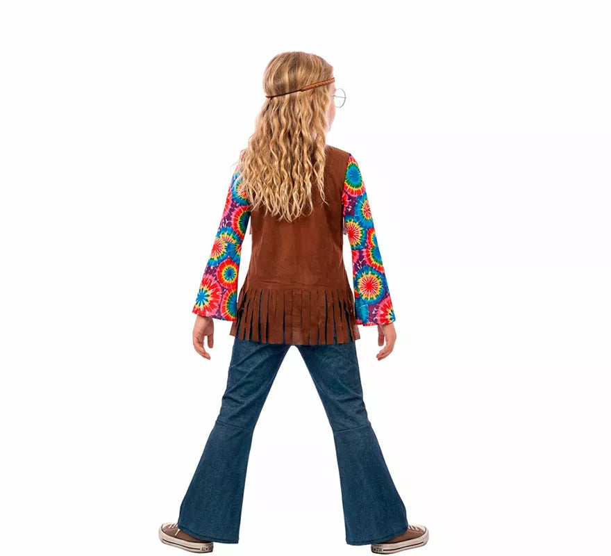 Translation missing: en.Disfraz de Hippie con Chaleco para niña