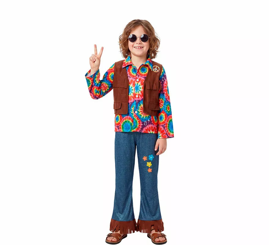 Translation missing: en.Disfraz de Hippie con Chaleco para niño