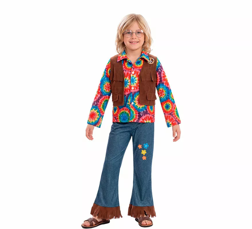 Translation missing: en.Disfraz de Hippie con Chaleco para niño
