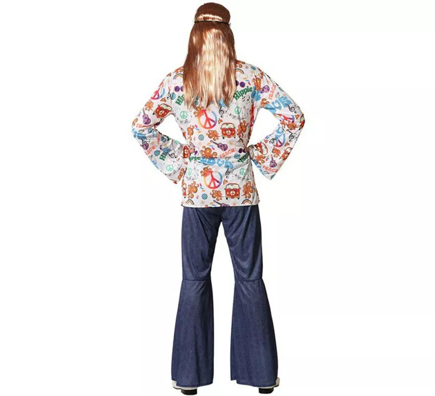 Translation missing: en.Disfraz de Hippie con Estampado para hombre