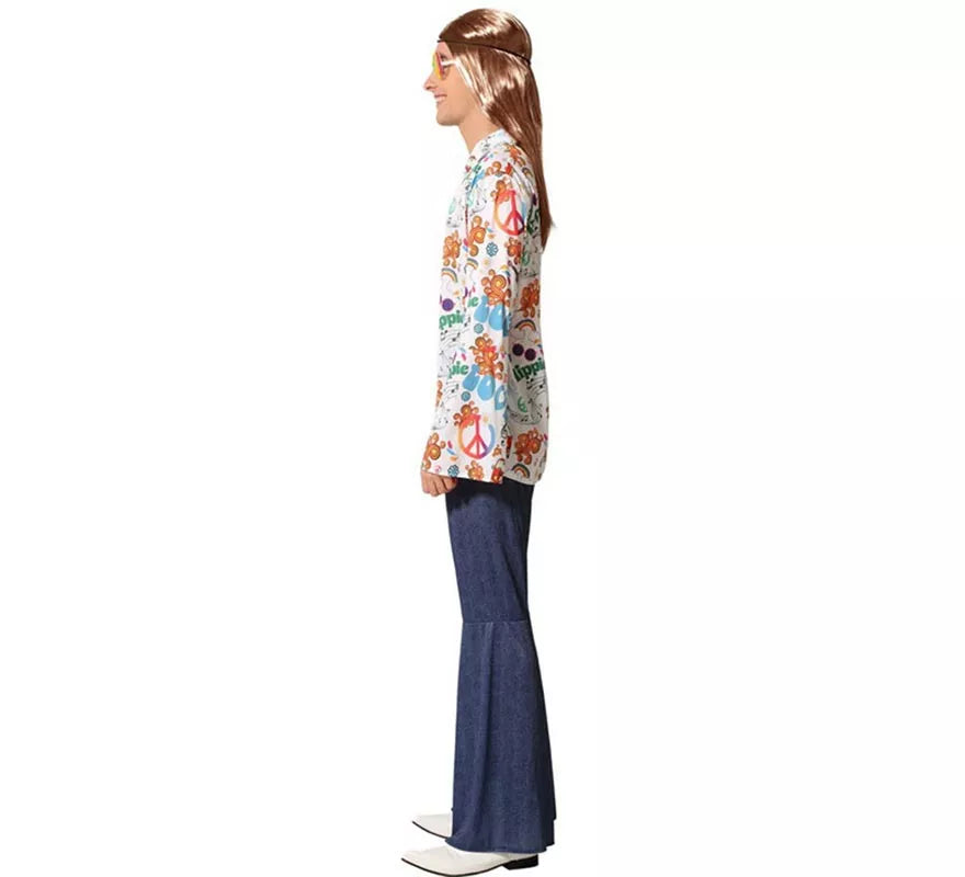 Disfraz de Hippie con Estampado para hombre
