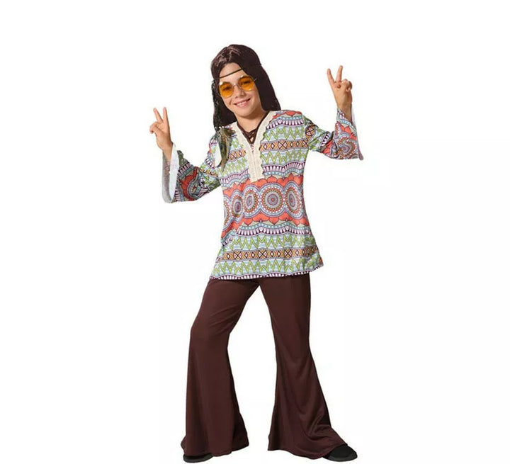Disfraz de Hippie con Estampado para niño