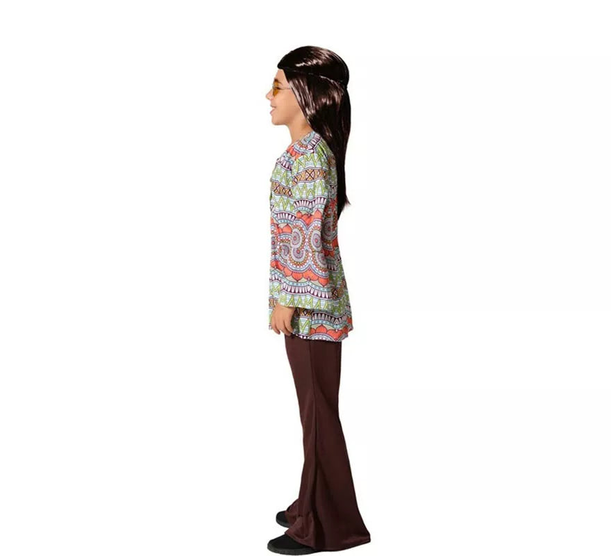 Disfraz de Hippie con Estampado para niño