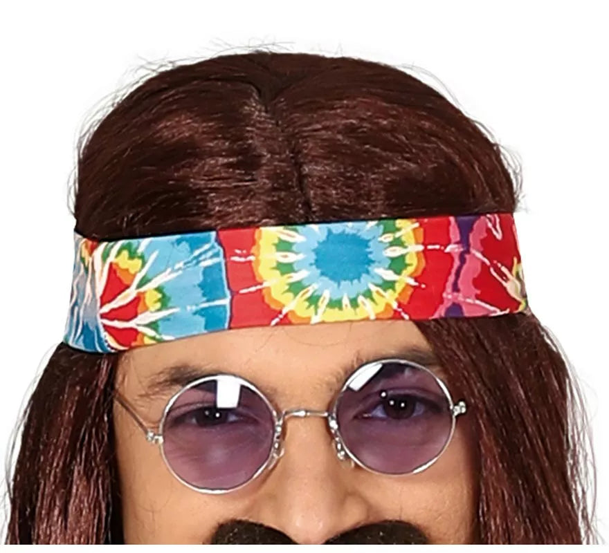 Disfraz de Hippie con Flores para hombre
