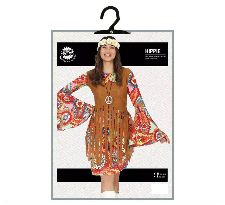 Translation missing: en.Disfraz de Hippie con vestido corto para mujer