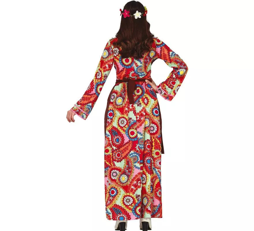 Disfraz de Hippie con Vestido Largo para Mujer