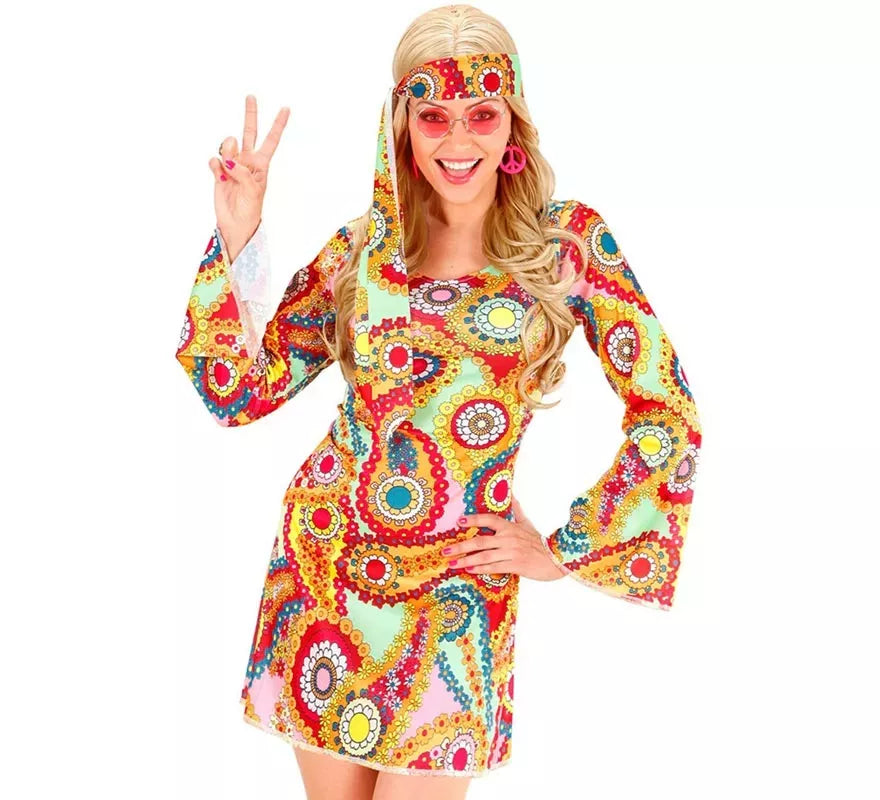 Disfraz de Hippie coqueta para mujer