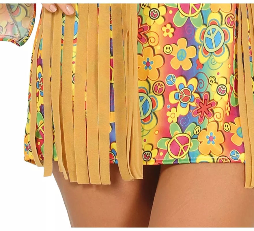 Disfraz de Hippie corto para mujer