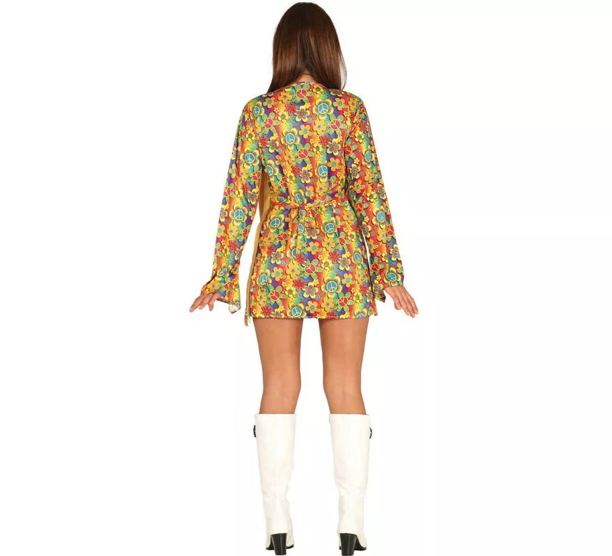 Disfraz de Hippie corto para mujer