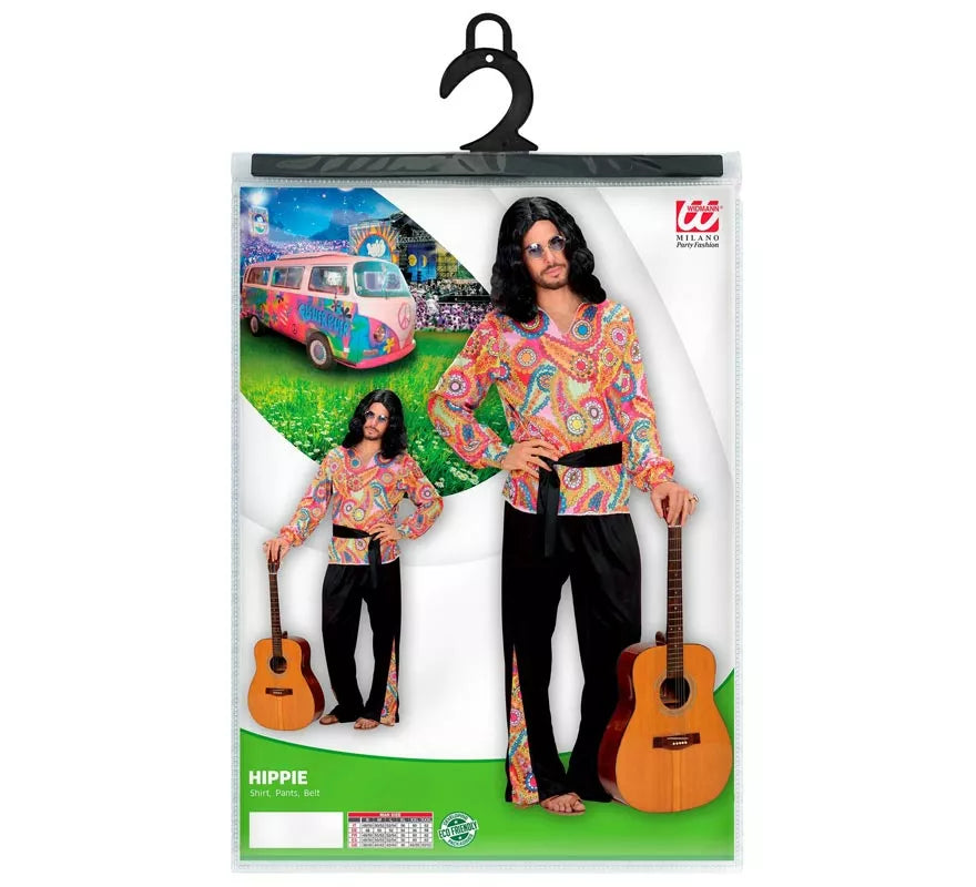 Translation missing: en.Disfraz de Hippie figuras con cinturón para hombre