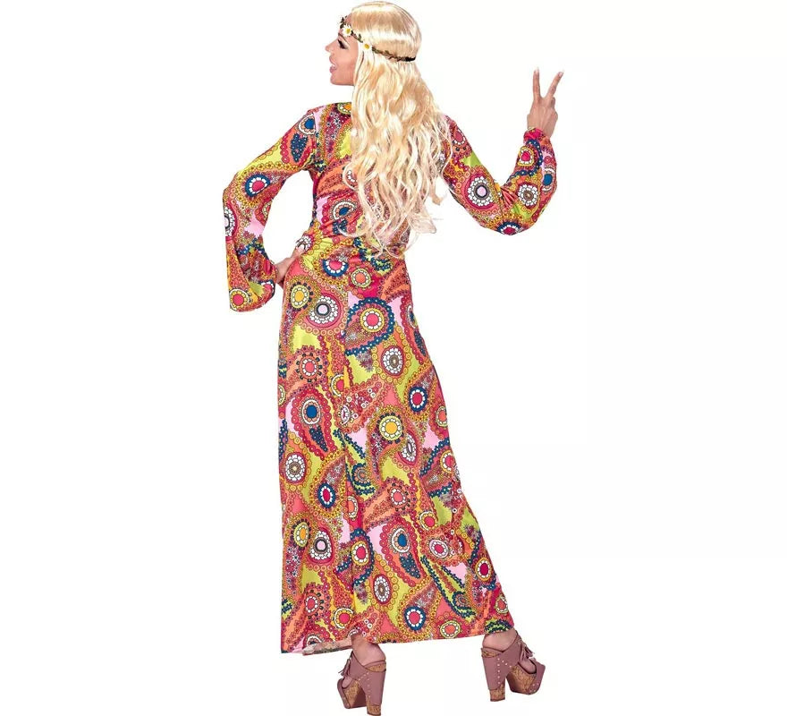 Translation missing: en.Disfraz de Hippie figuras multicolor para mujer