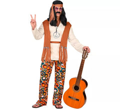 Hippie costume with long fringes for men