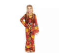 Disfraz de Hippie floral con chaleco para niña