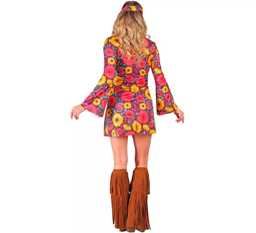 Translation missing: en.Disfraz de Hippie floral con flecos para mujer