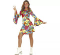 Disfraz de Hippie Floreada para mujer