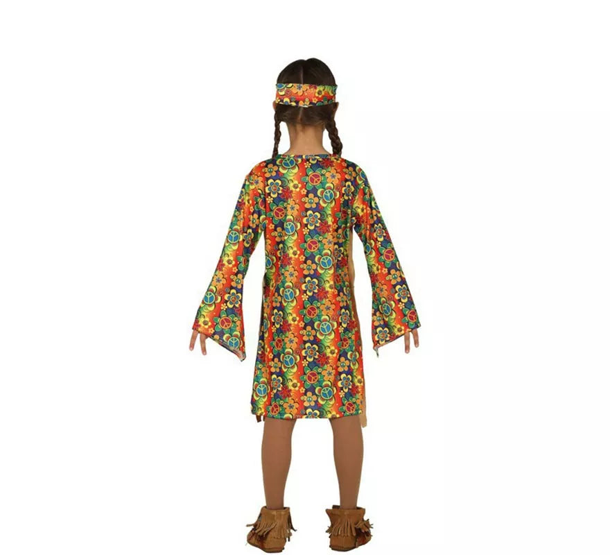 Translation missing: en.Disfraz de Hippie Floreada para niña