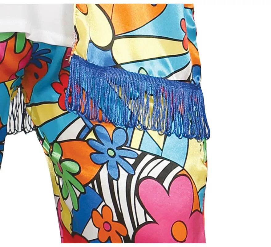 Disfraz de Hippie Floreado para hombre
