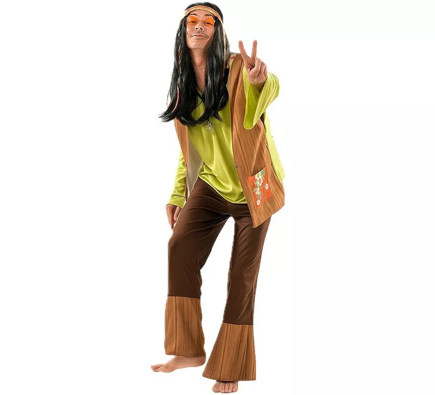 Translation missing: en.Disfraz de Hippie Floreado para hombre