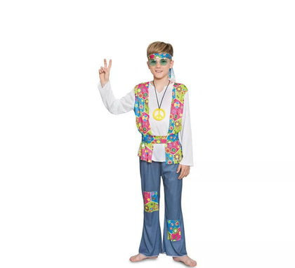 Disfraz de Hippie floreado para niño