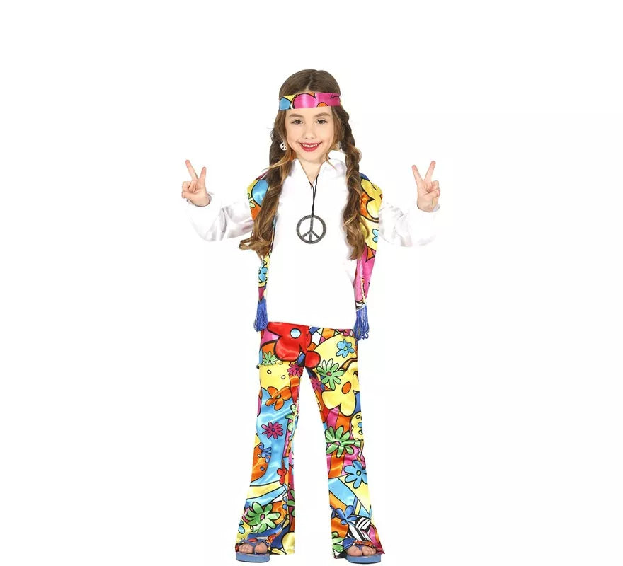 Disfraz de Hippie Florido para niños