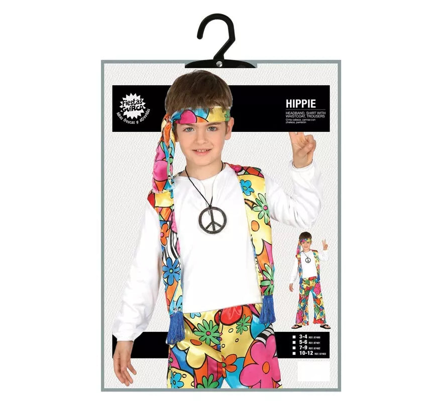 Disfraz de Hippie Florido para niños