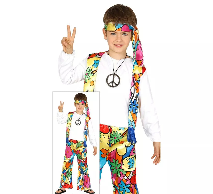 Translation missing: en.Disfraz de Hippie Florido para niños