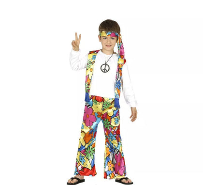 Disfraz de Hippie Florido para niños
