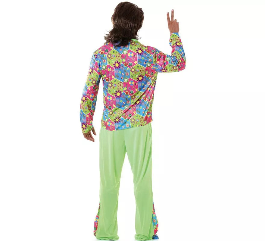Disfraz de Hippie Flower Power para hombre