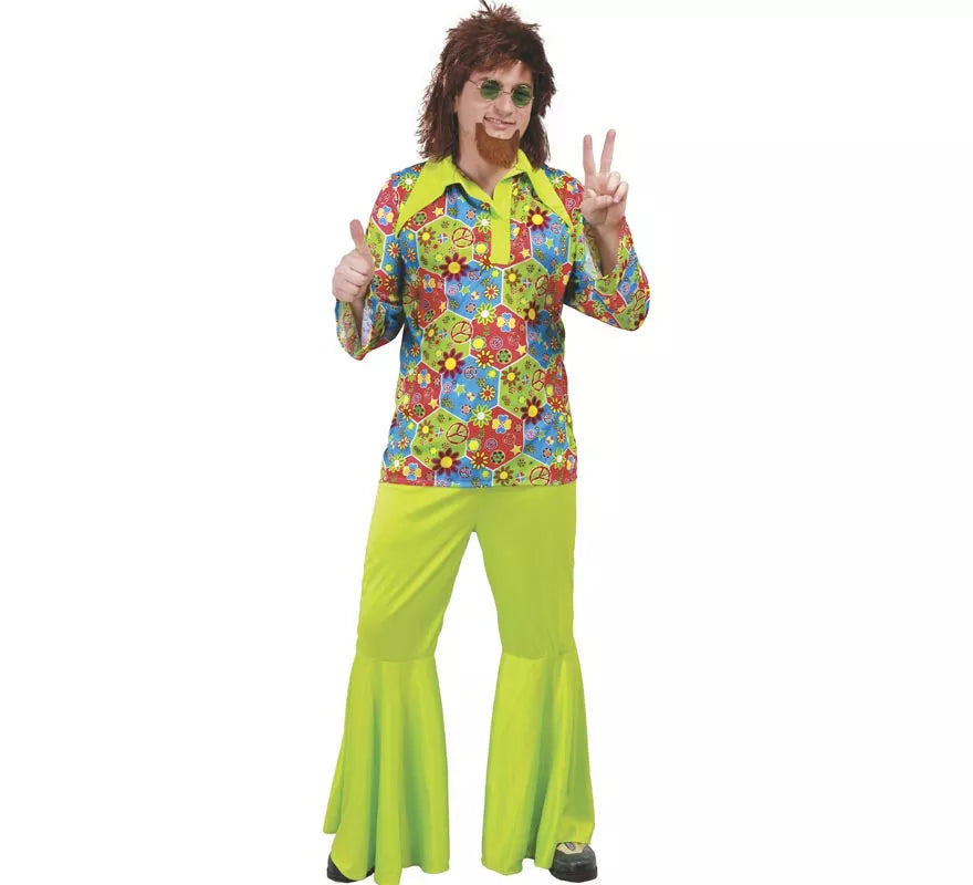 Disfraz de Hippie Flower Power para hombre