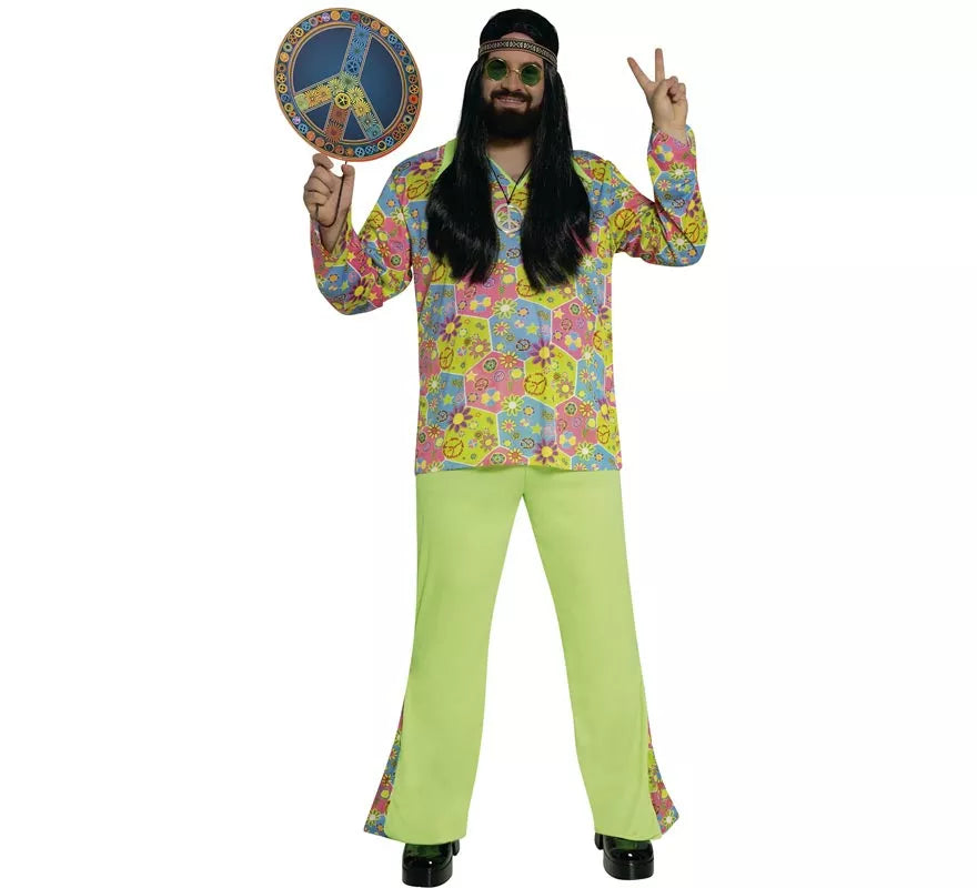 Translation missing: en.Disfraz de Hippie Flower Power para hombre